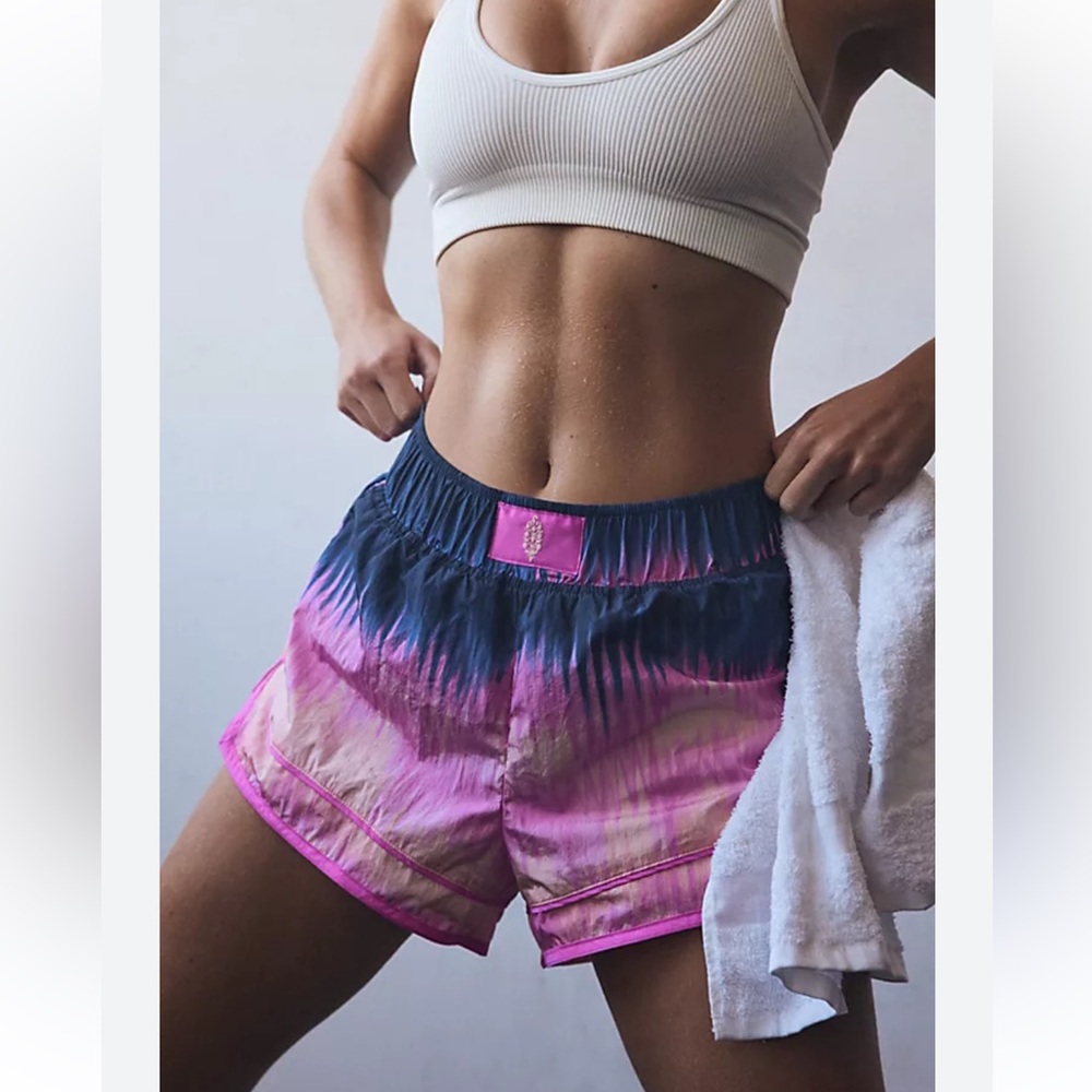 Free People Movement small Varsity Blues heatwave purple navy Shorts like new